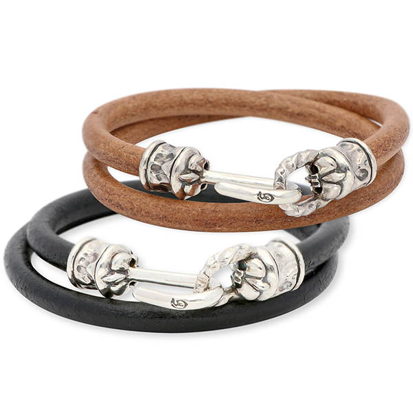 GODSIZE レザーペアブレスレット