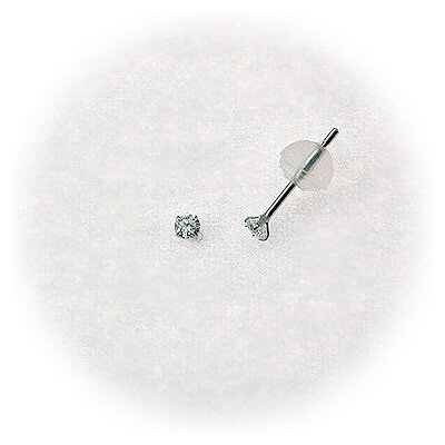 CLICK・ピアス ホワイトゴールドスタッドピアス