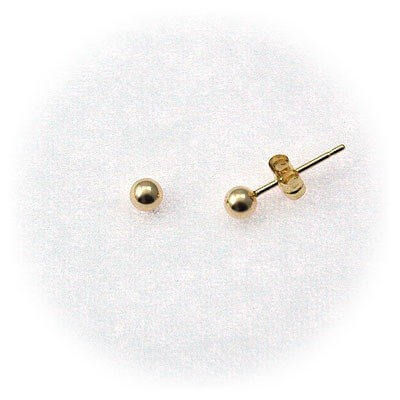 CLICK・ピアス ゴールドスタッドピアス