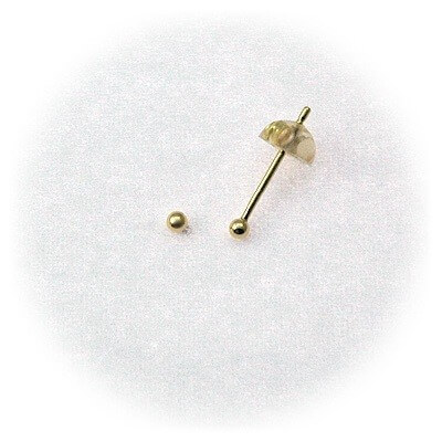 CLICK・ピアス ゴールドスタッドピアス