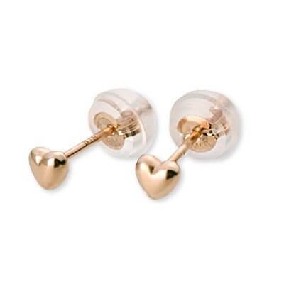 CLICK・ピアス ピンクゴールドスタッドピアス
