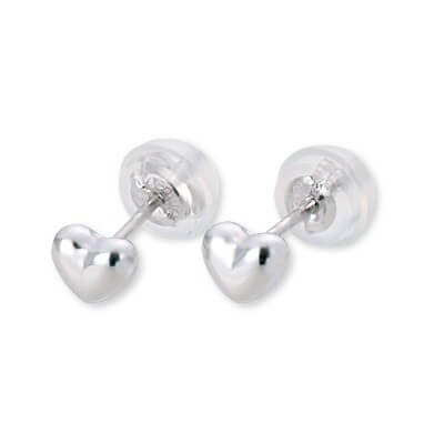 CLICK・ピアス ホワイトゴールドスタッドピアス