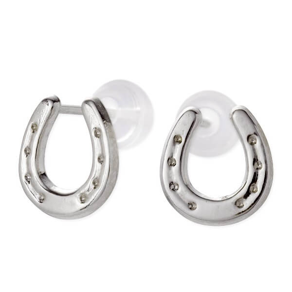 CLICK・ピアス ホワイトゴールドスタッドピアス