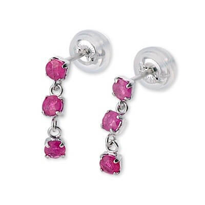 CLICK・ピアス ホワイトゴールドスタッドピアス