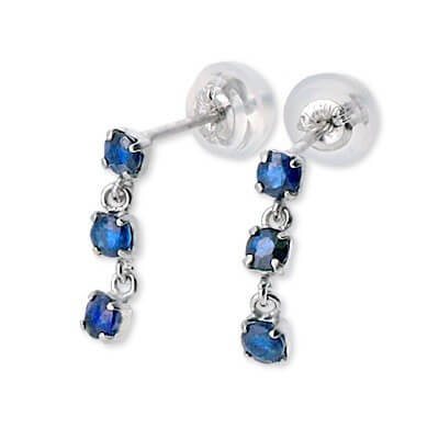 CLICK・ピアス ホワイトゴールドスタッドピアス