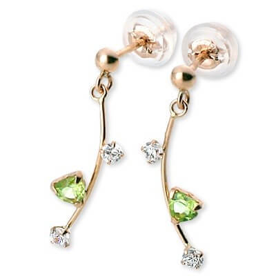 CLICK・ピアス ピンクゴールドスタッドピアス