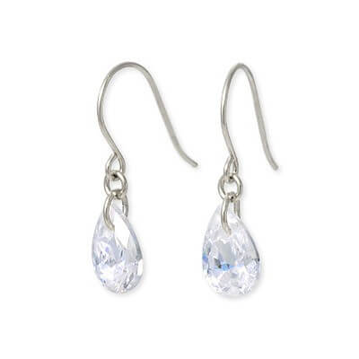 CLICK・ピアス ホワイトゴールドフックピアス