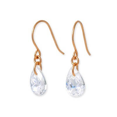 CLICK・ピアス ピンクゴールドフックピアス