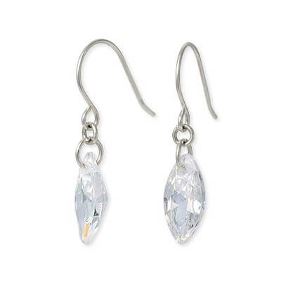 CLICK・ピアス ホワイトゴールドフックピアス