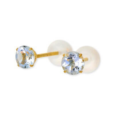 CLICK・ピアス イエローゴールドスタッドピアス