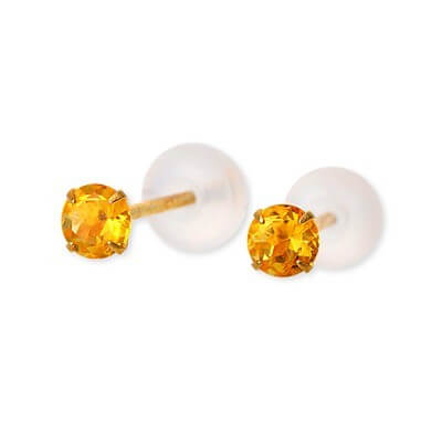 CLICK・ピアス イエローゴールドスタッドピアス