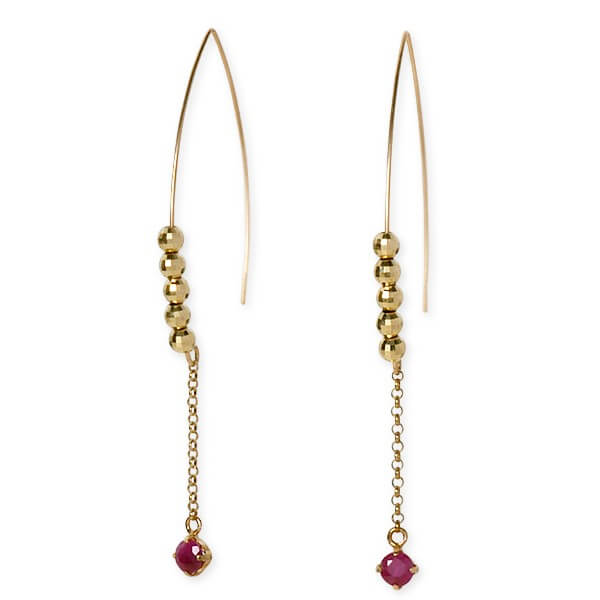 CLICK・ピアス イエローゴールドフックピアス