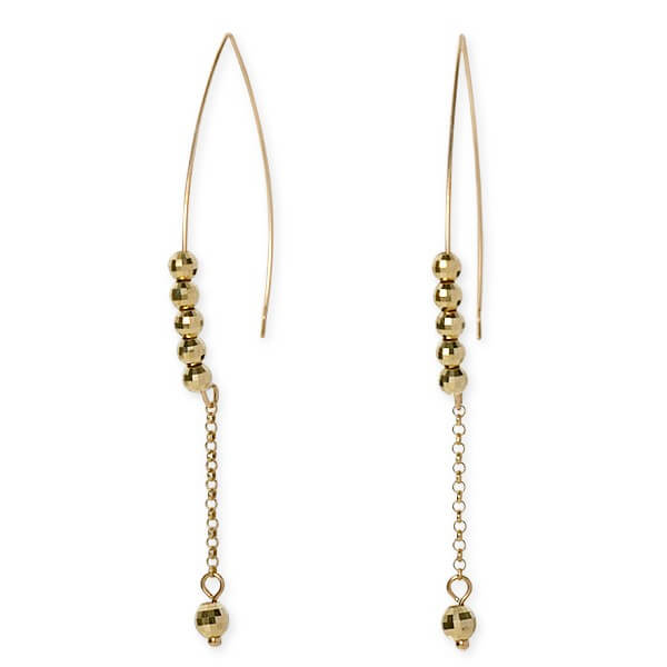 CLICK・ピアス イエローゴールドフックピアス