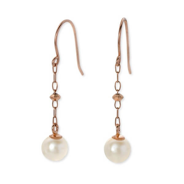 CLICK・ピアス ピンクゴールドフックピアス