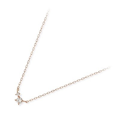 THE KISS ピンクゴールドネックレス