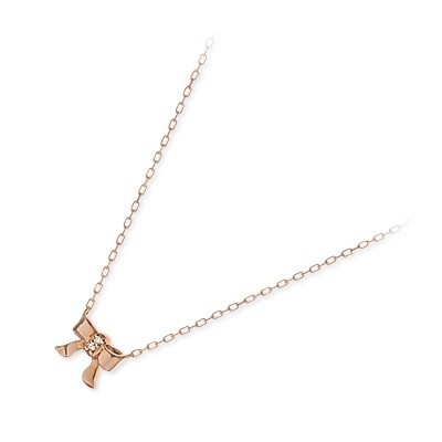 THE KISS ピンクゴールドネックレス