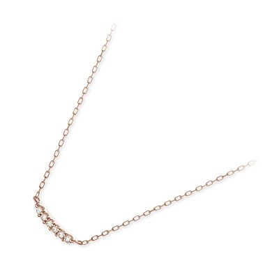 THE KISS ピンクゴールドネックレス