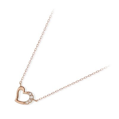 THE KISS ピンクゴールドネックレス