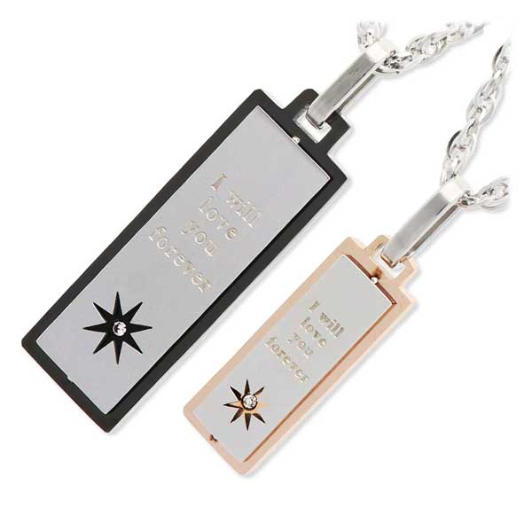 MARIA BRIGHT ステンレスペアネックレス