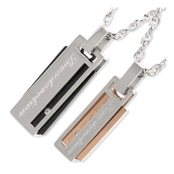 MARIA BRIGHT ステンレスペアネックレス