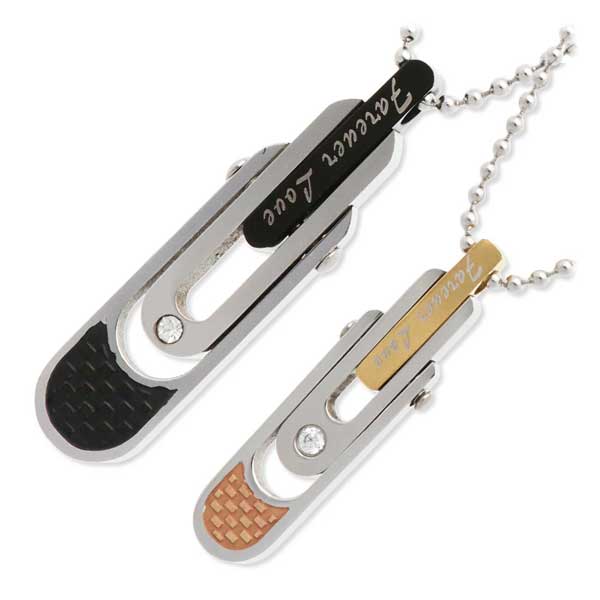 MARIA BRIGHT ステンレスペアネックレス