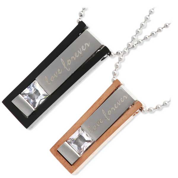 MARIA BRIGHT ステンレスペアネックレス