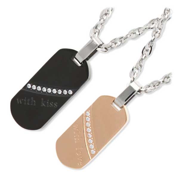 MARIA BRIGHT ステンレスペアネックレス