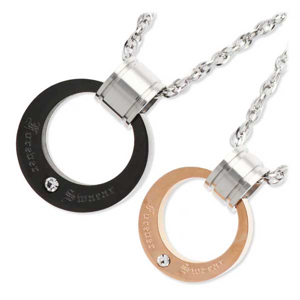 MARIA BRIGHT ステンレスペアネックレス