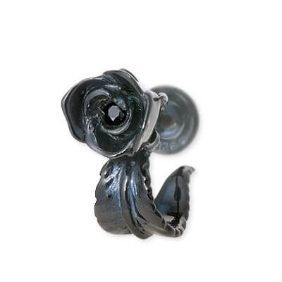 HOLLOOW シルバーフープピアス(片耳用)