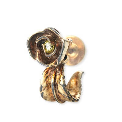 HOLLOOW シルバーフープピアス(片耳用)