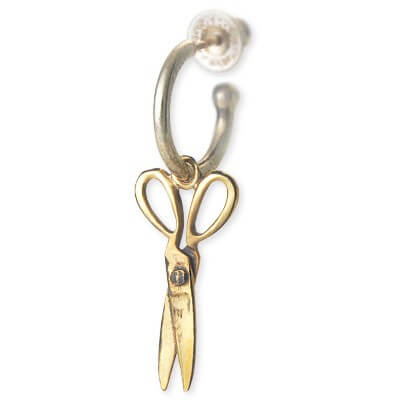 HOLLOOW シルバーフープピアス(片耳用)