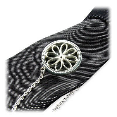 シルバーネクタイピン&ネクタイセット