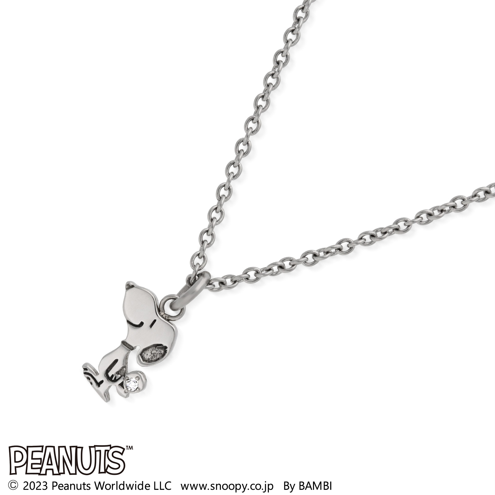 スヌーピー (SNOOPY) ステンレスネックレス