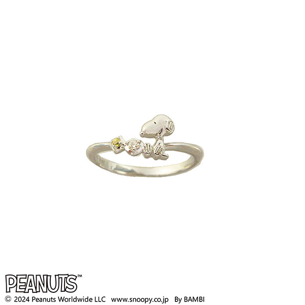 スヌーピー (SNOOPY) ホワイトゴールドリング