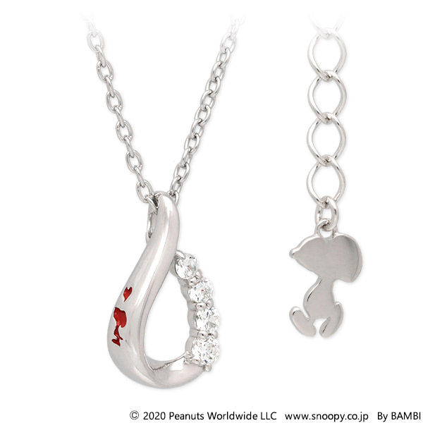 スヌーピー (SNOOPY) レディース シルバーネックレス KNIL0037