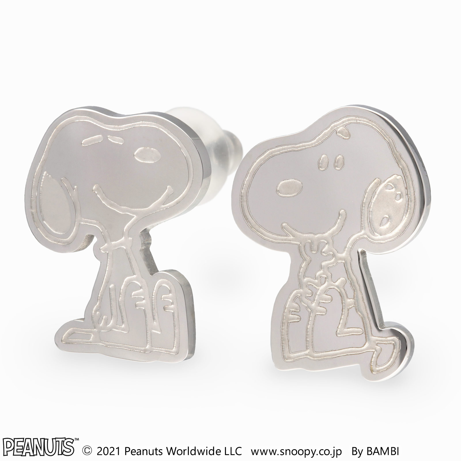 スヌーピー (SNOOPY) ステンレスピアス(PEANUTS×ファイテン)