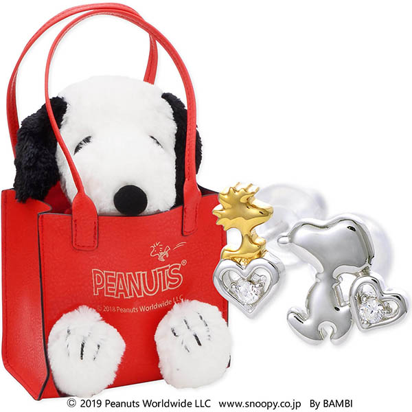 スヌーピー (SNOOPY) レディース シルバーピアス KPIL0004-K2000008
