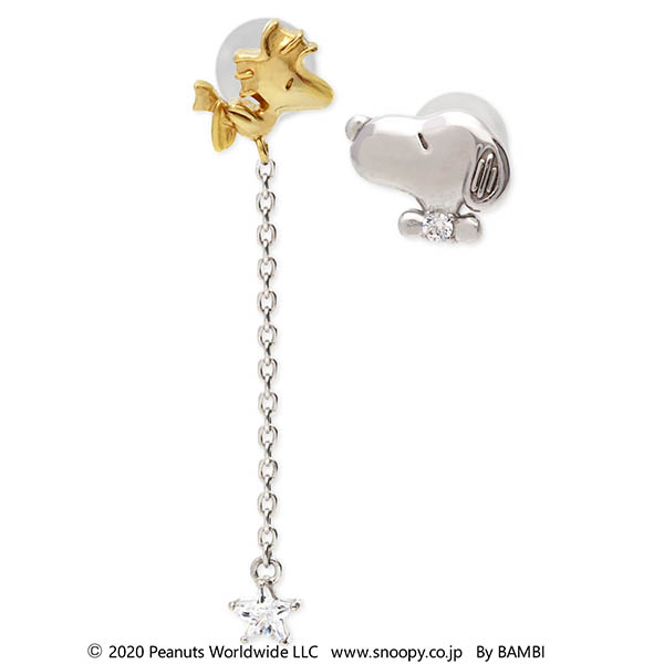 スヌーピー (SNOOPY) レディース シルバーピアス KPIL0008