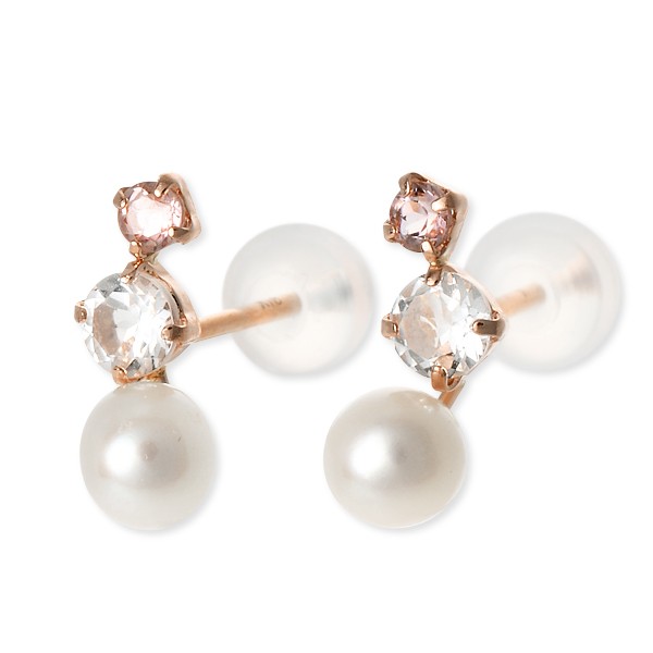 WISP ピンクゴールドピアス