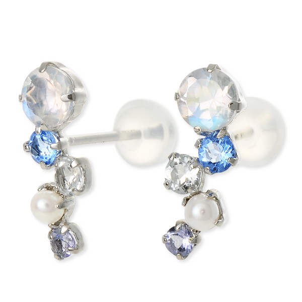 WISP ホワイトゴールドピアス