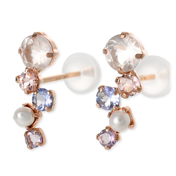 WISP ピンクゴールドピアス