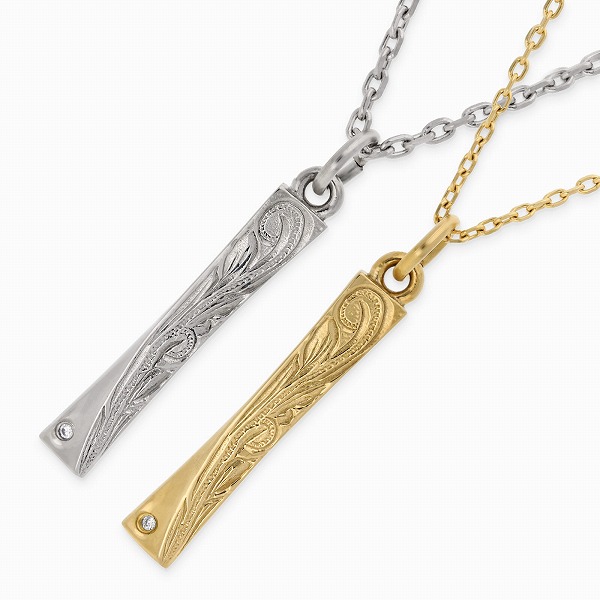 THE KISS ステンレスペアネックレス