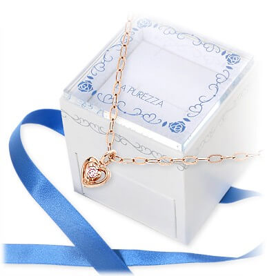 LA PUREZZA ピンクゴールドネックレス