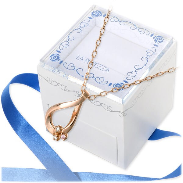 LA PUREZZA ピンクゴールドネックレス