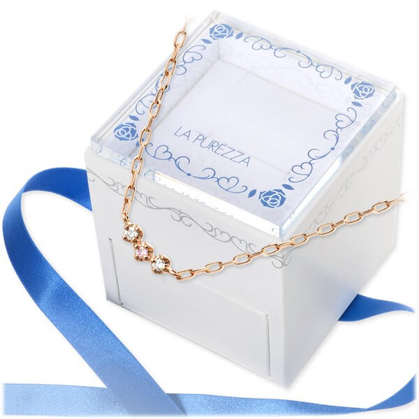 LA PUREZZA ピンクゴールドネックレス