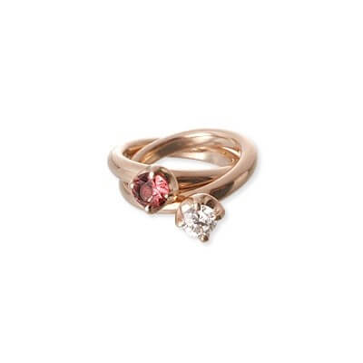 ピンクゴールドベビーリング