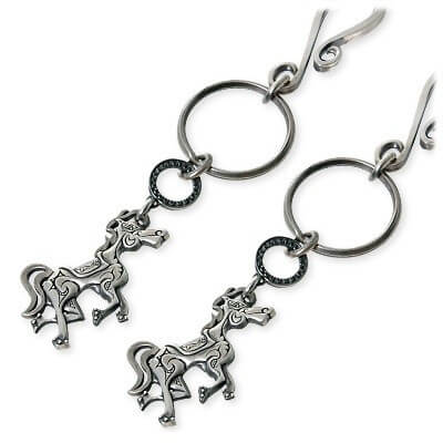 Hourokudo シルバーペアキーホルダー