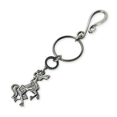 Hourokudo シルバーキーホルダー