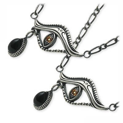 Hourokudo シルバーペアネックレス