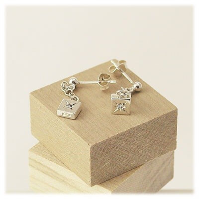 M・Heart シルバースタッドピアス